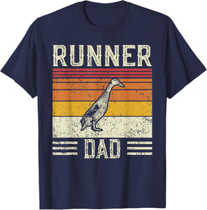 Best Duck Dad Men - Vintage Runner Duck T-Shirt - T-Shirt | Navy