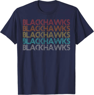 Retro Vintage Blackhawks T-Shirt - T-Shirt | Navy