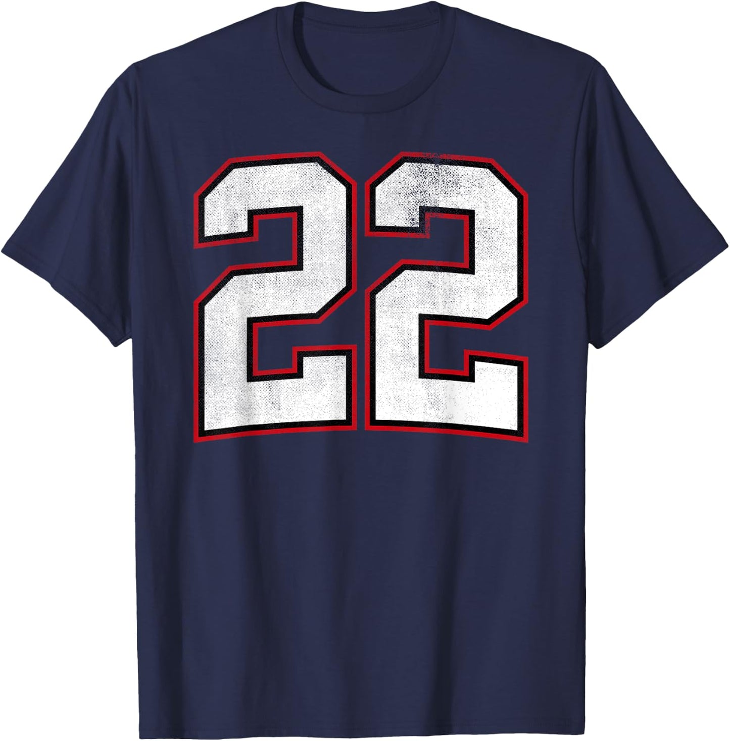 Number Twenty Two 22 T-Shirt - T-Shirt | Navy
