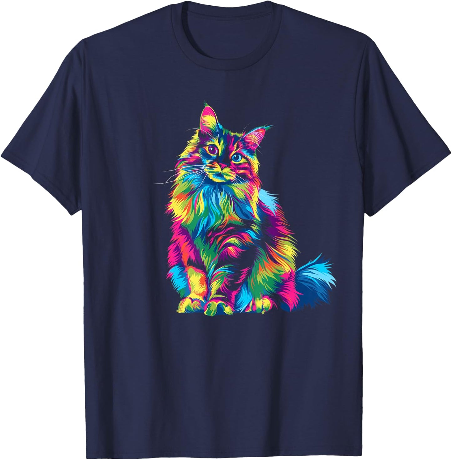 Ragdoll Cat Popart T-Shirt - T-Shirt | Navy