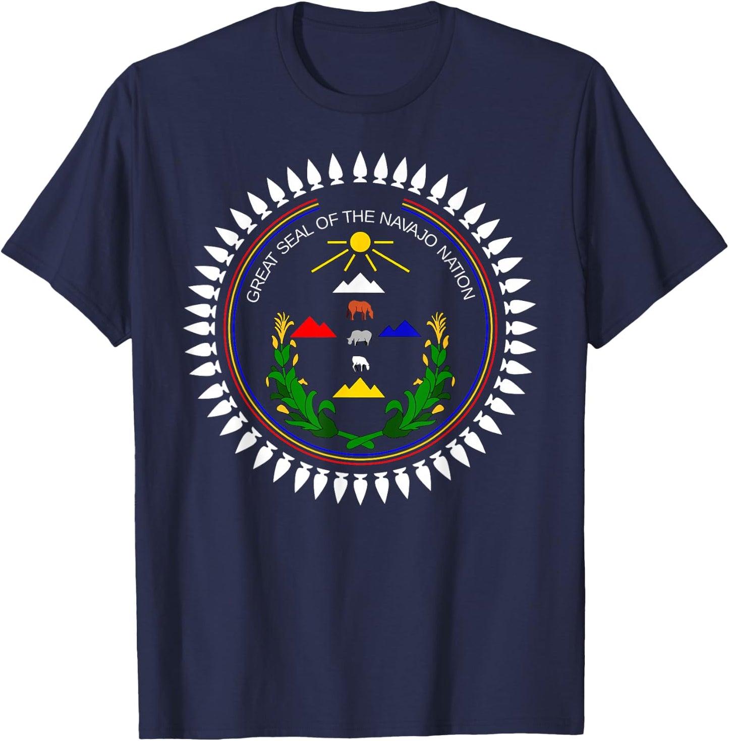 Navajo Flag: Native American Kids T-Shirt - T-Shirt | Navy