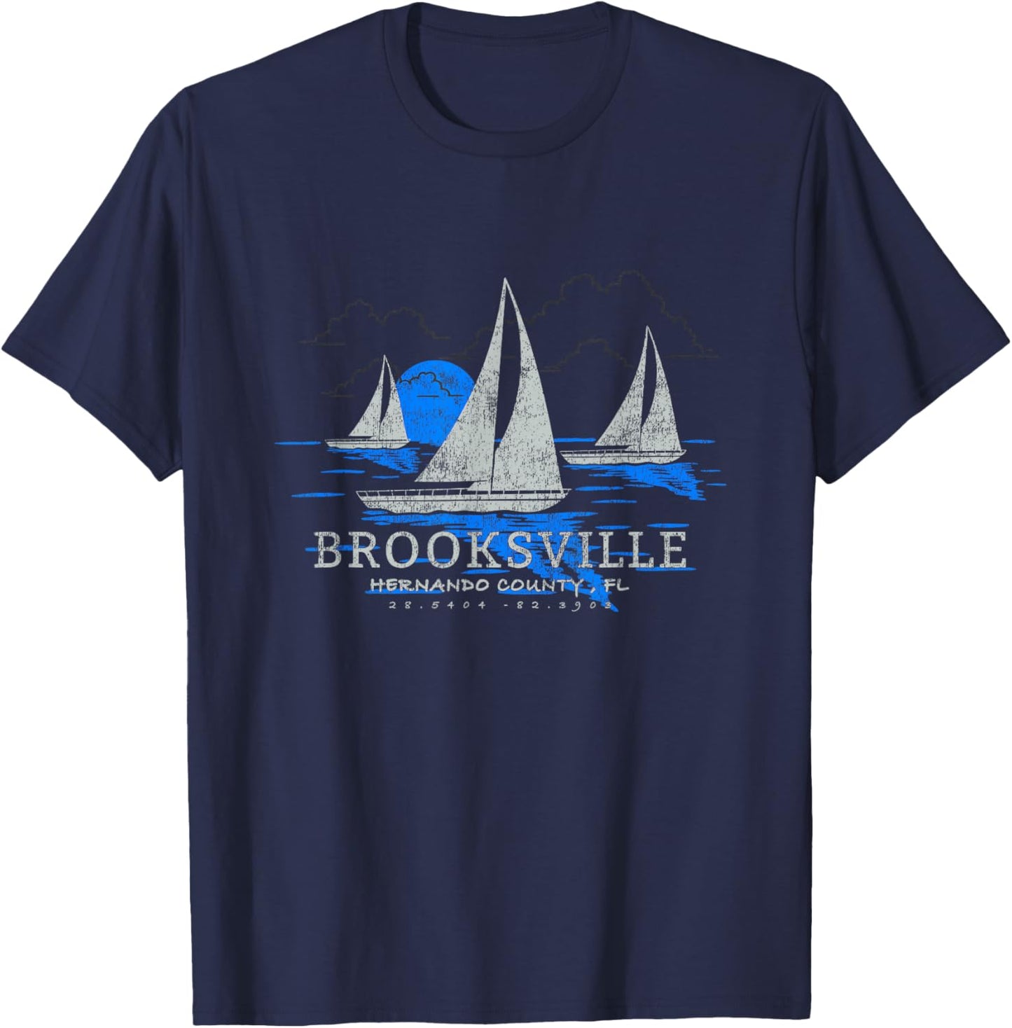 Brooksville Florida Yachting Souvenir Brooksville T-Shirt - T-Shirt | Navy
