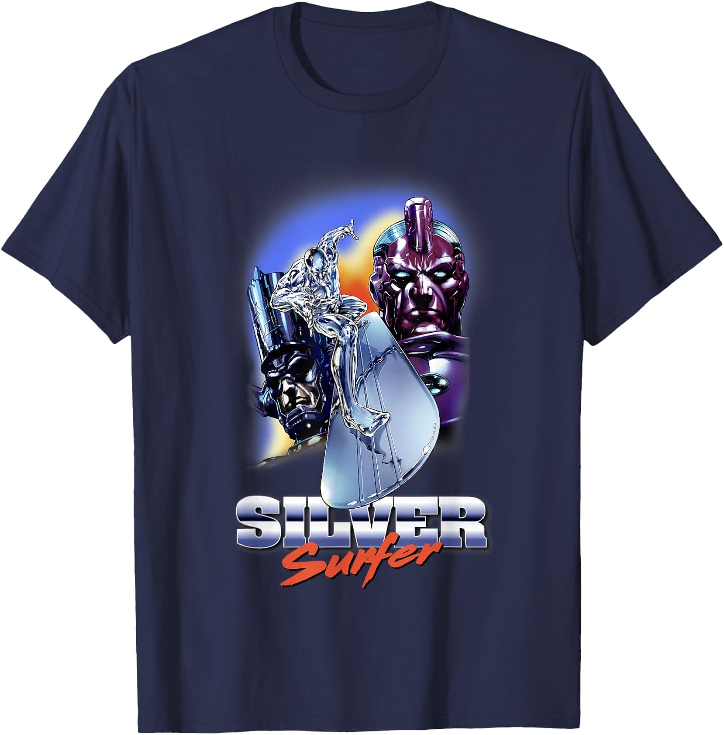 Marvel Comics Silver Surfer Power Cosmic T-Shirt - T-Shirt | Navy