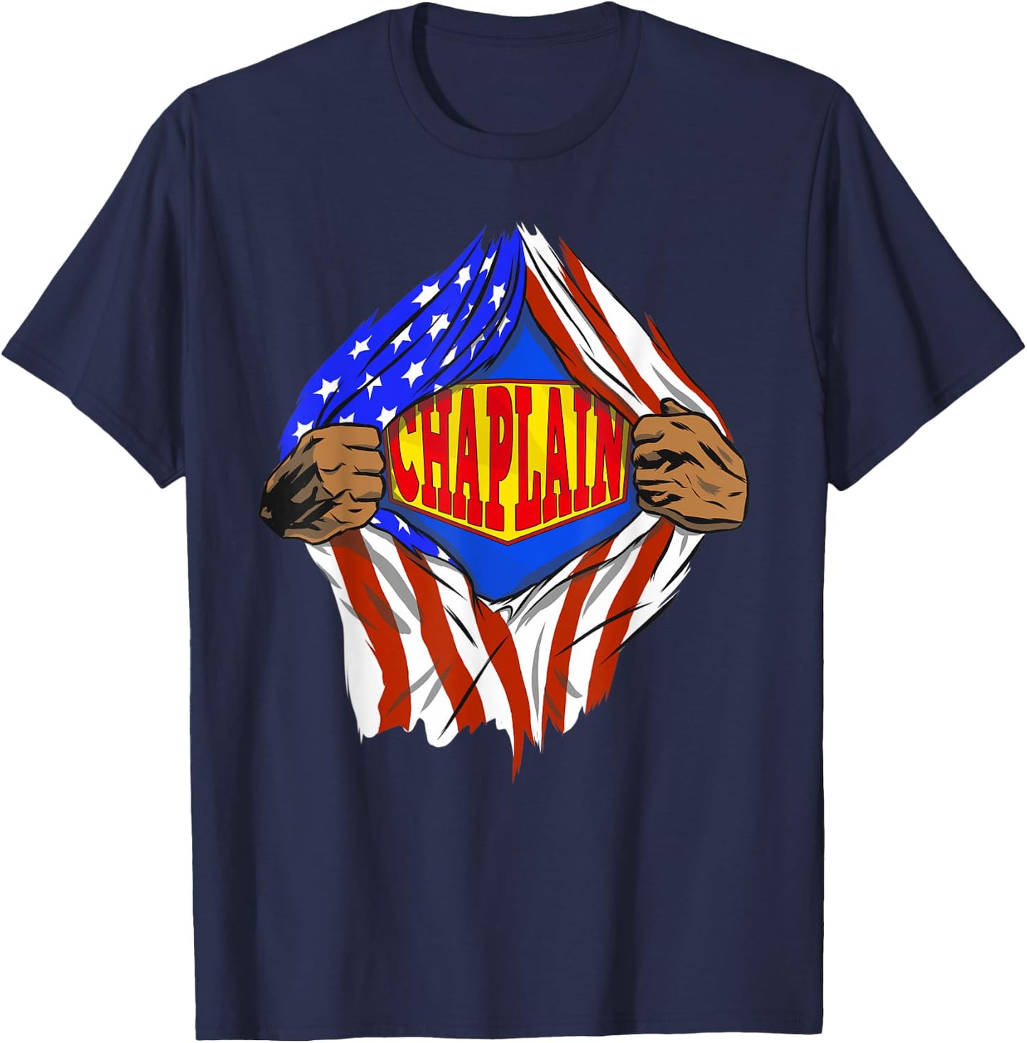 Funny Super Chaplain Hero Job T-Shirt - T-Shirt | Navy
