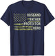 Husband Father Protector Hero Camo American Flag Fathers Day T-Shirt - T-Shirt | Navy