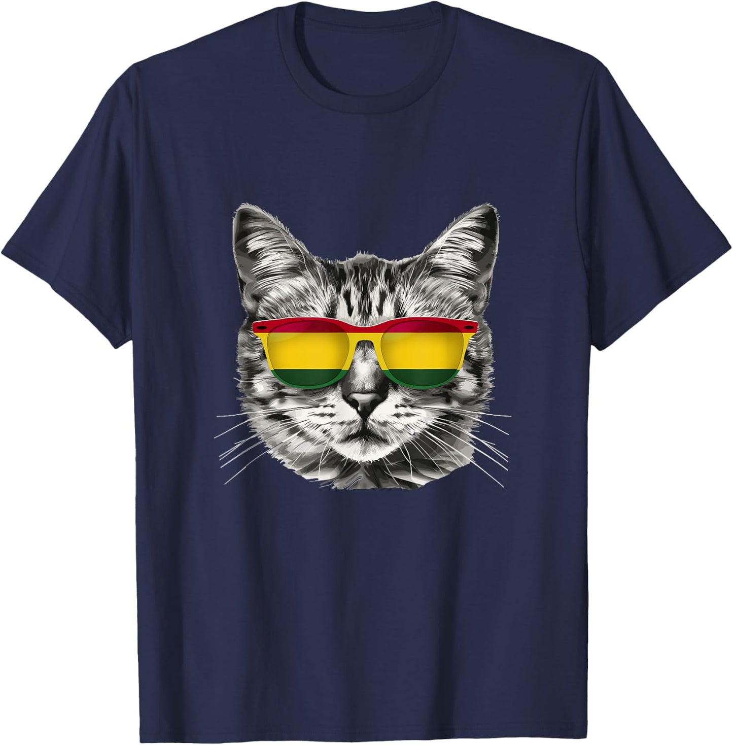 Bolivian Flag Cat Owner Souvenirs Products Kitten Bolivia T-Shirt - T-Shirt | Navy