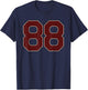 Player Maroon Number 88 Sports Fan Wear Supporter T-Shirt - T-Shirt | Navy