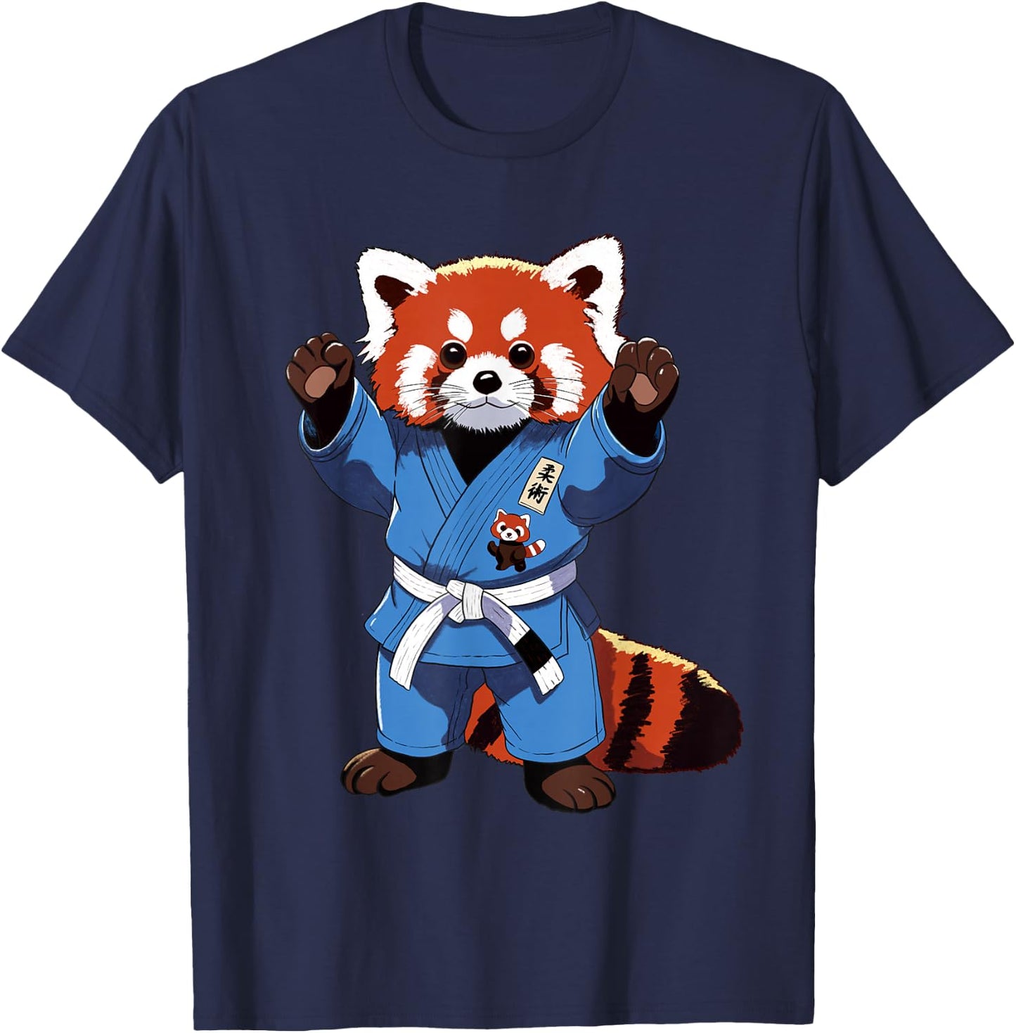 BJJ Jiu Jitsu - The Cute red panda is ready for battle T-Shirt - T-Shirt | Navy