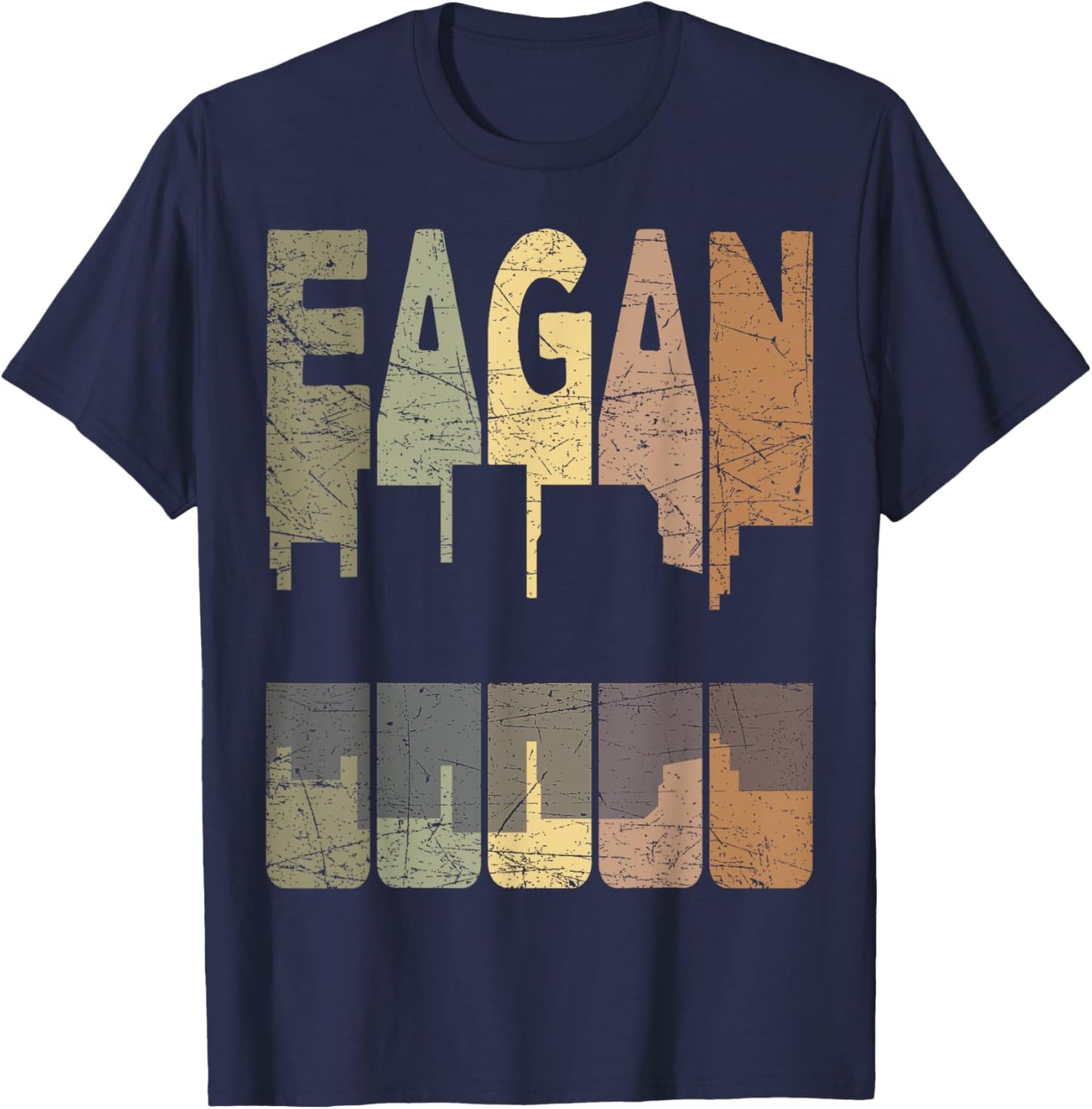 Eagan Vintage Eagan Minnesota Retro Eagan Skyline T-Shirt - T-Shirt | Navy
