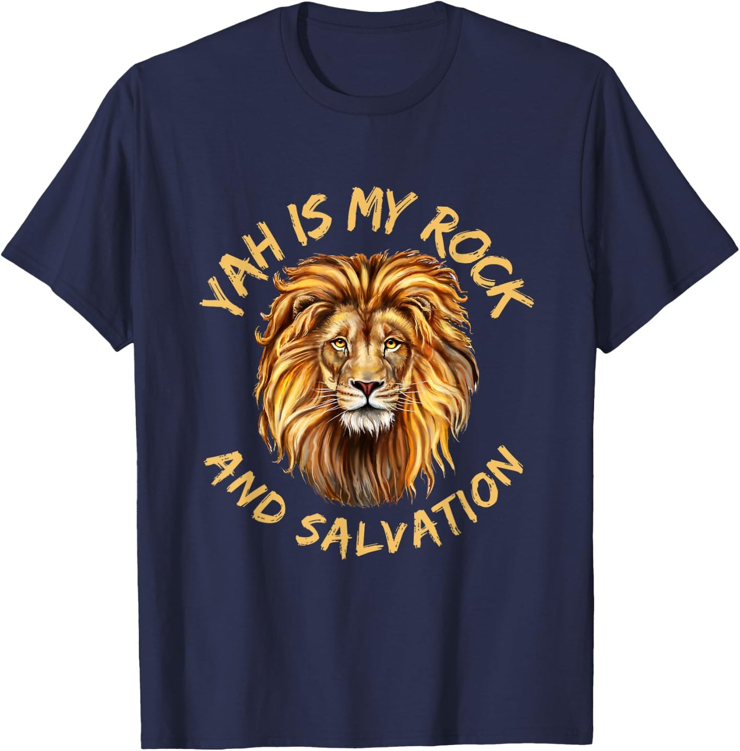 Yah Is My Rock And Salvation Hebrew Israelite T-Shirt - T-Shirt | Navy