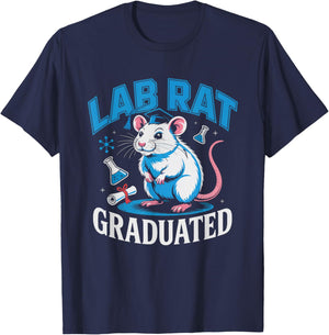 PHD Graduate Scientist Lab Flask Beaker Doctoral Academic T-Shirt - T-Shirt | Navy