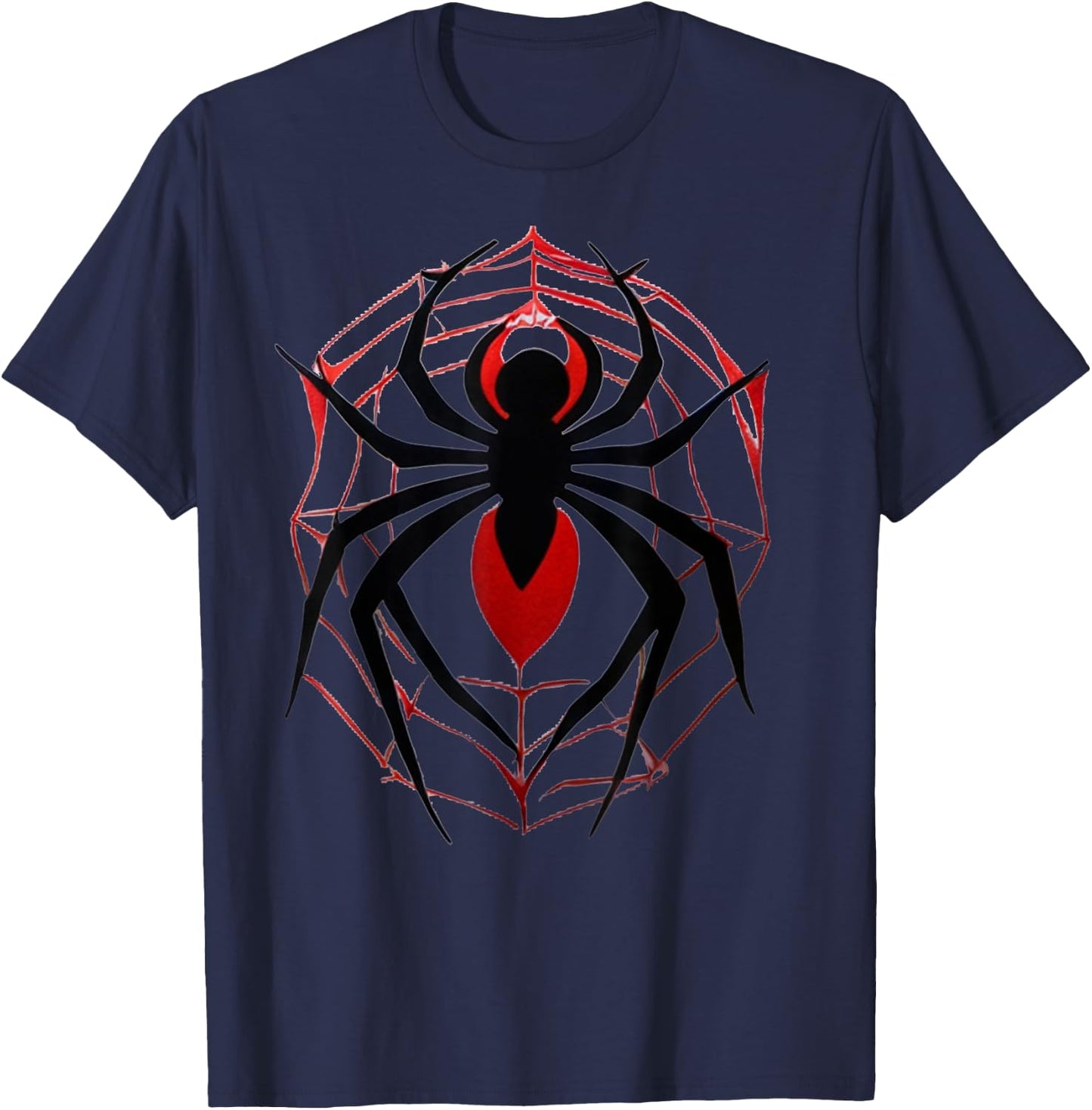 Spider Vintage Pig Spider Web Black Widow Spider Super Hero T-Shirt - T-Shirt | Navy