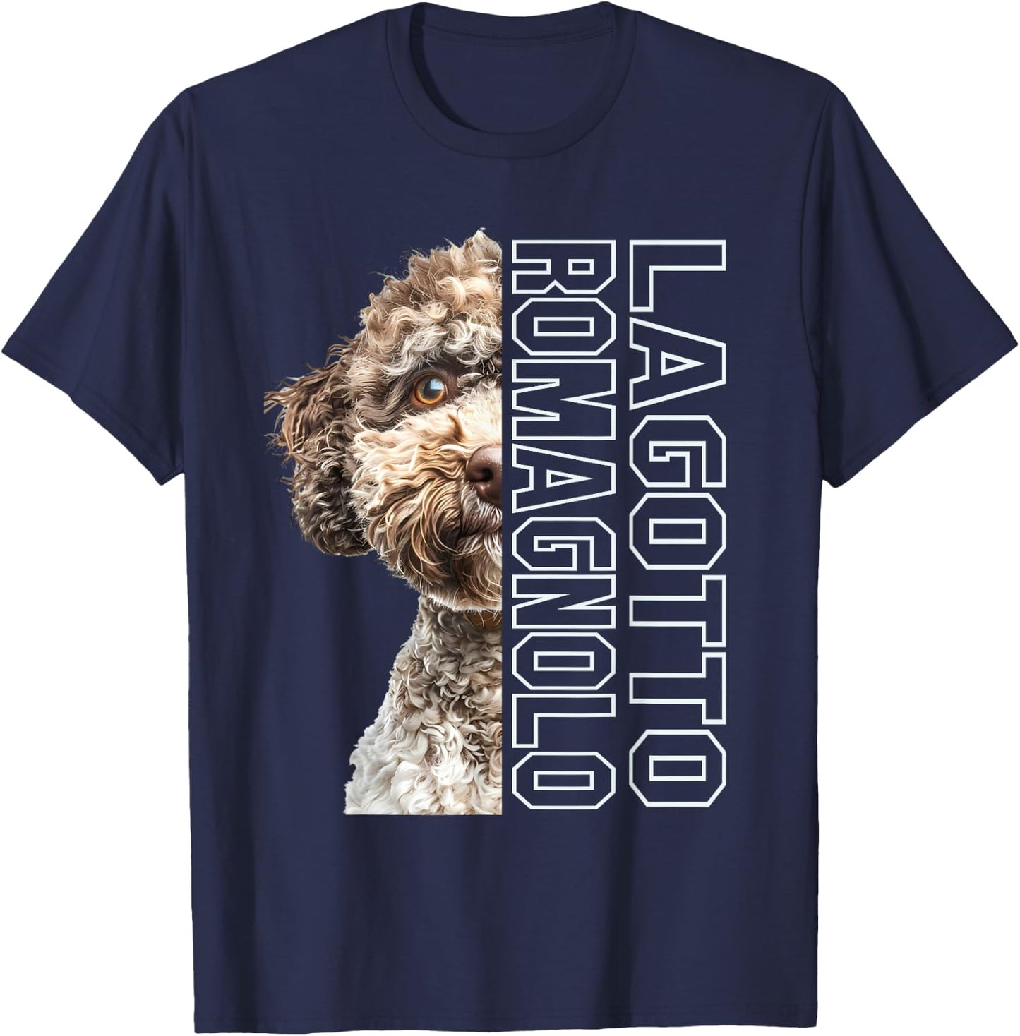 Lagotto Romagnolo , Small, Black T-Shirt - T-Shirt | Navy