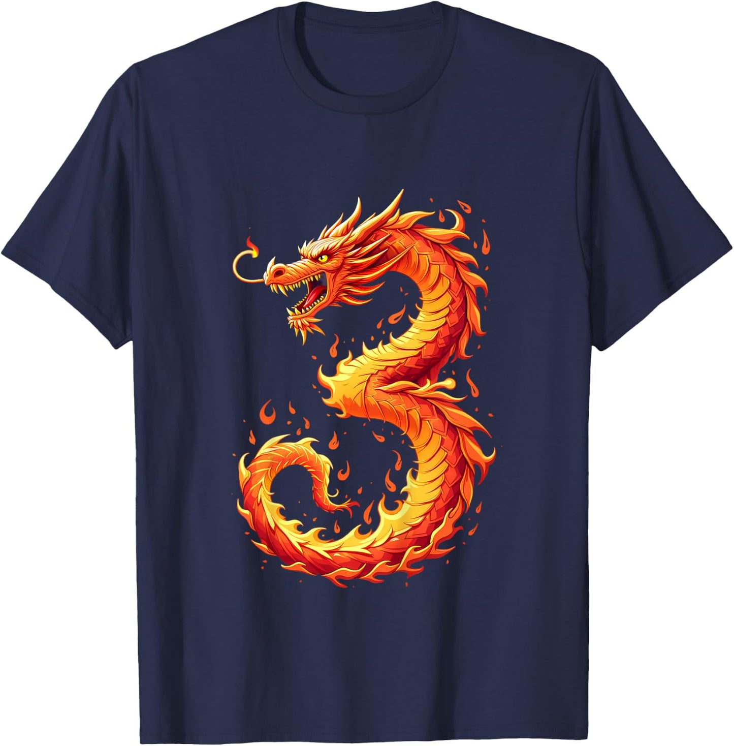 Kids Turning 3 Years Old Birthday, Boy Dragon 3rd Bday Girl T-Shirt - T-Shirt | Navy