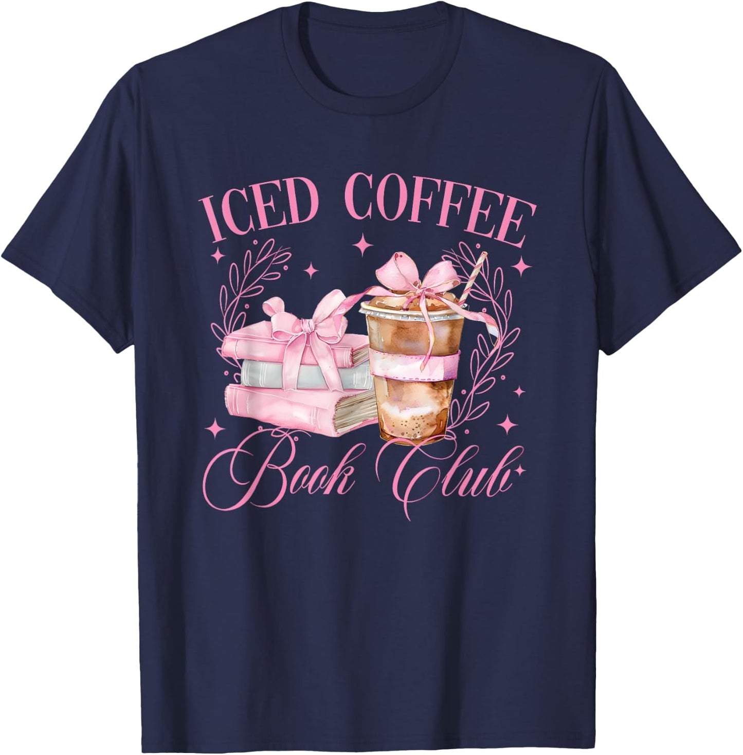 Iced Coffee Book Club T-Shirt - T-Shirt | Navy