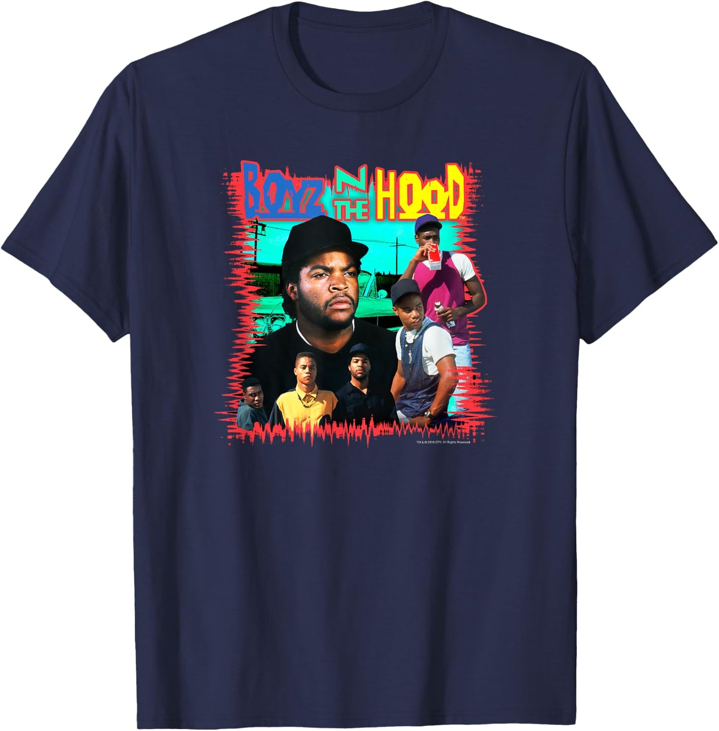 Boyz n the Hood Vintage Poster Style T-Shirt - T-Shirt | Navy