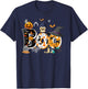 Halloween Costume Boo Owl Witch Hat Spider Pumpkin T-Shirt - T-Shirt | Navy
