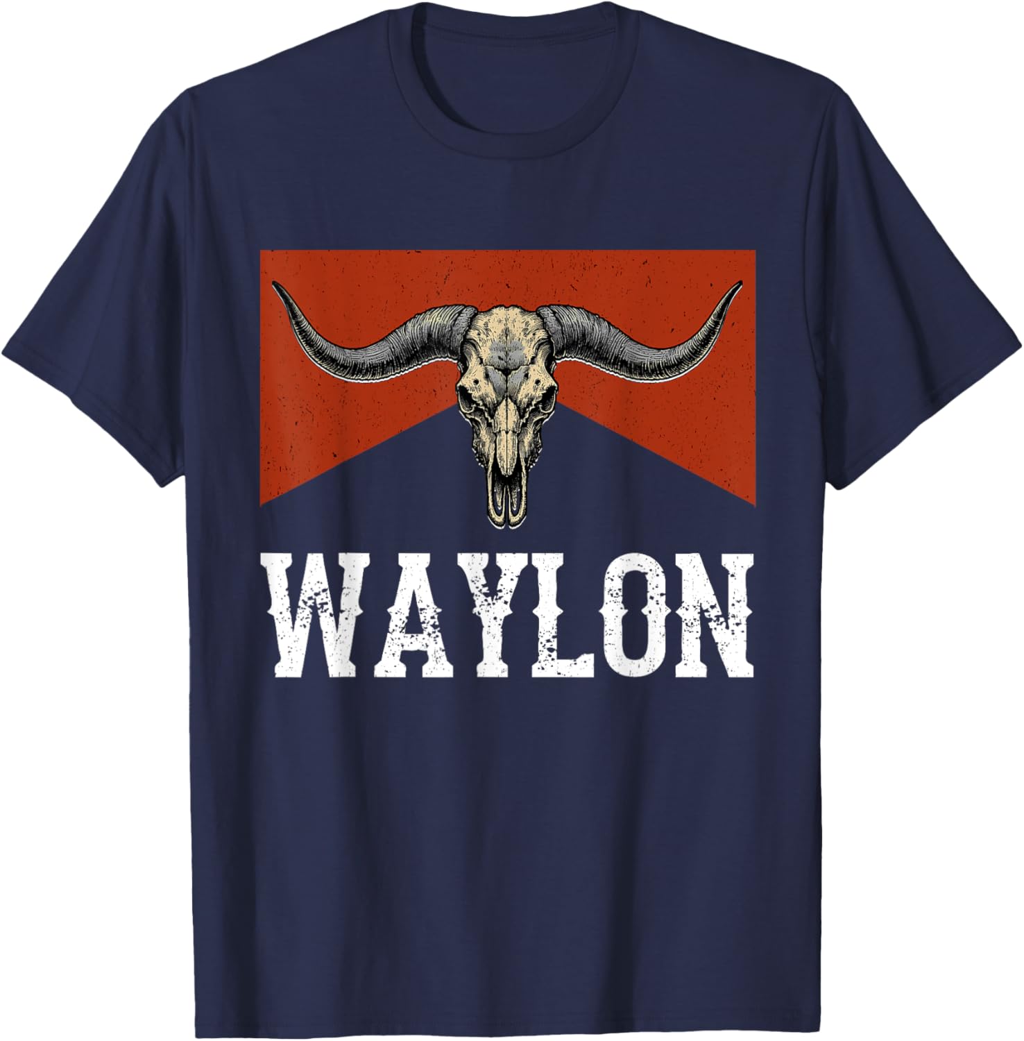 Classic Arts Waylon Last Name Personalized Western Deserts T-Shirt - T-Shirt | Navy