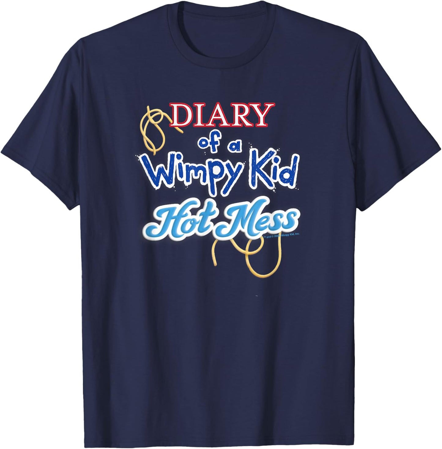Diary of a Wimpy Kid Hot Mess Logo T-Shirt - T-Shirt | Navy