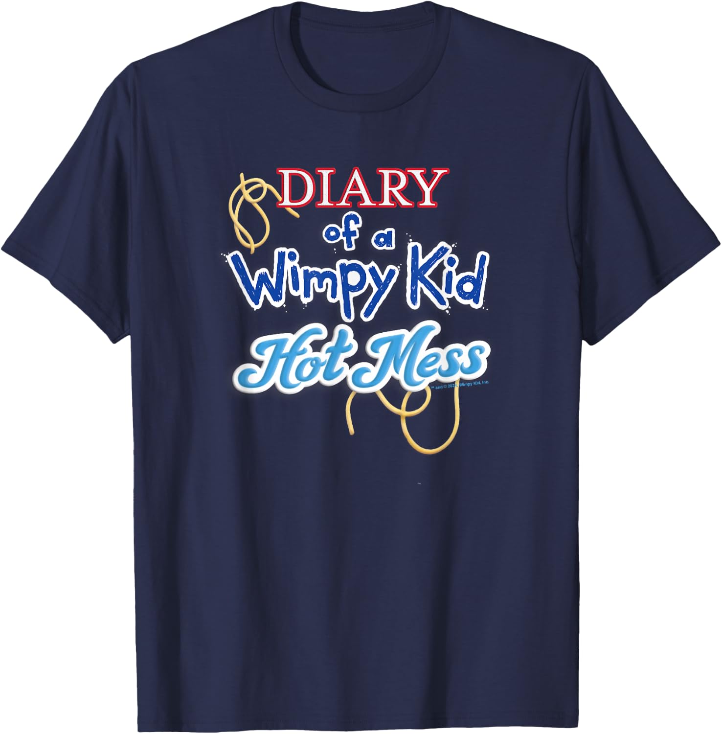 Diary of a Wimpy Kid Hot Mess Logo T-Shirt - T-Shirt | Navy
