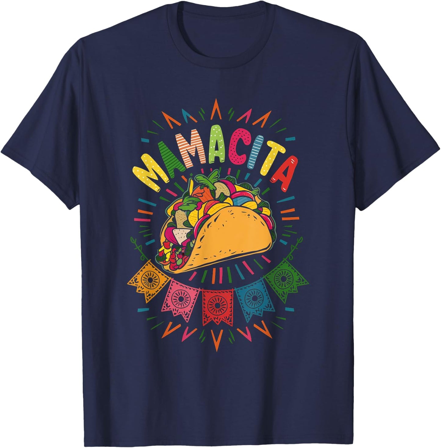 Mamacita Fiesta - Taco Lover Cinco De Mayo Celebration T-Shirt - T-Shirt | Navy