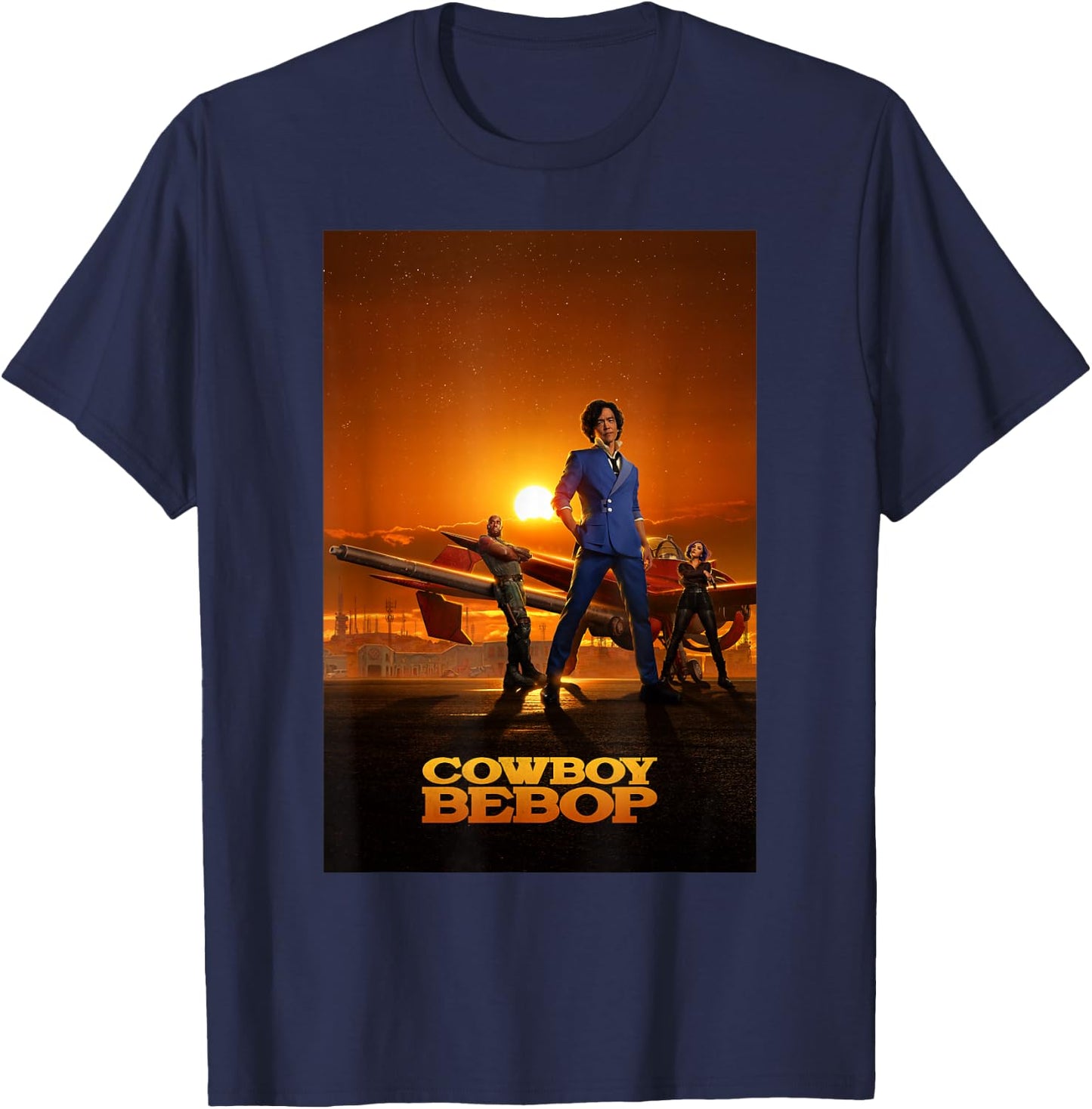 Cowboy Bebop Sunset Group Poster T-Shirt - T-Shirt | Navy