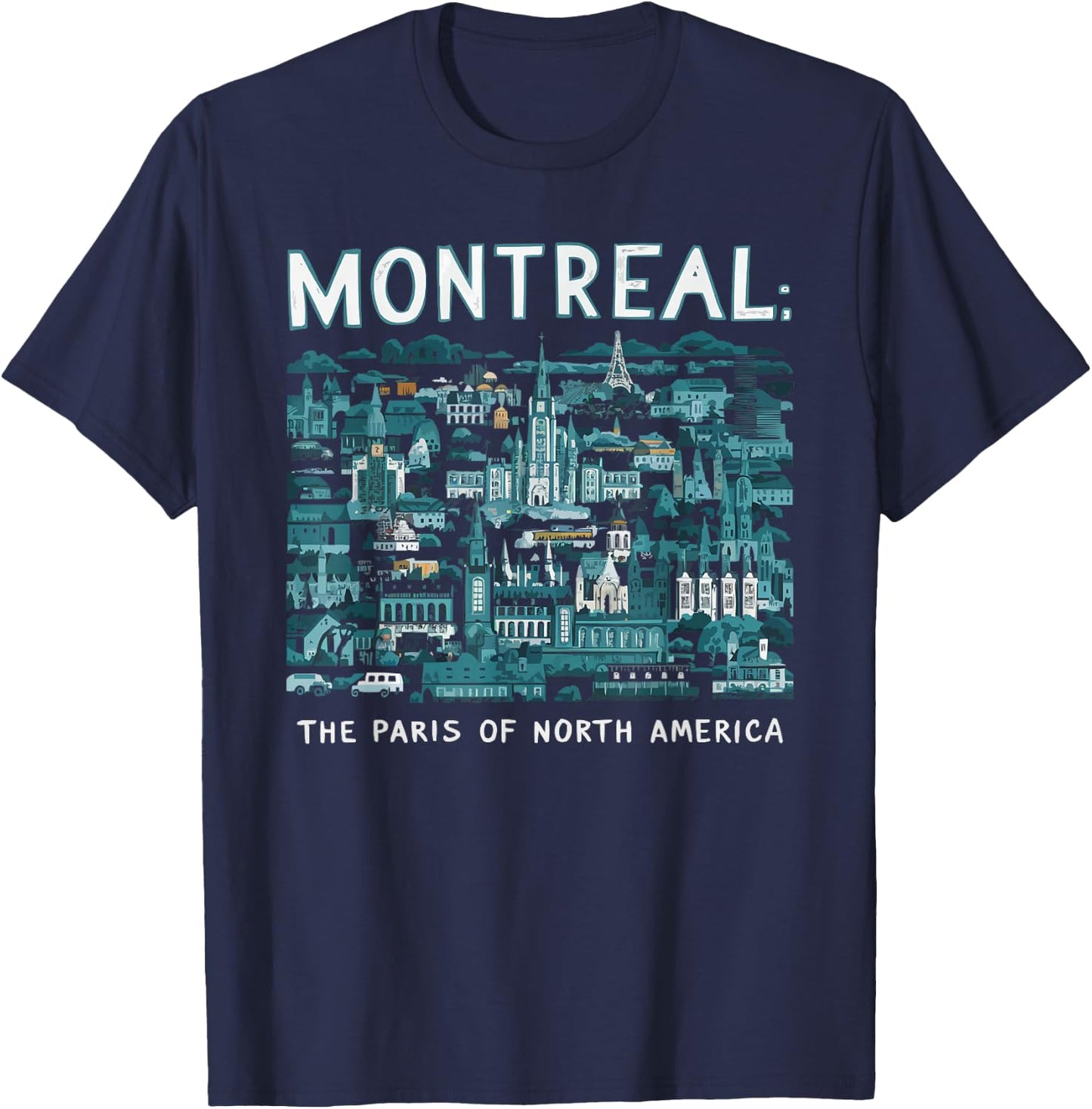 Montreal Quebec Canadian Travel Vacation I Love Canada T-Shirt - T-Shirt | Navy
