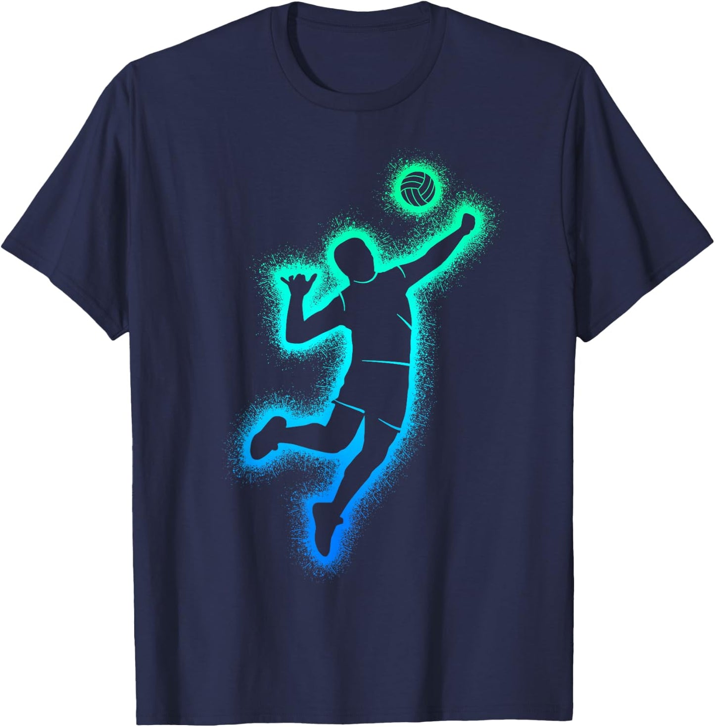 Volleyball Players Team Men Boys Volleyball T-Shirt - T-Shirt | Navy