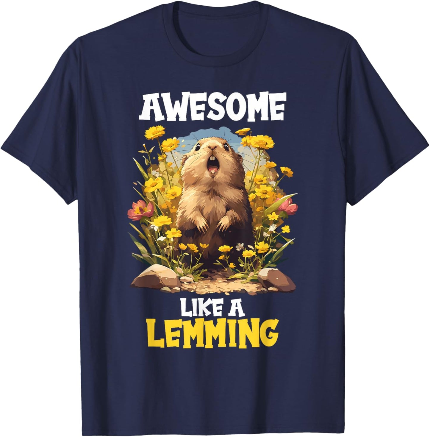 Awesome like a Lemming. Lemmings Lemming T-Shirt - T-Shirt | Navy