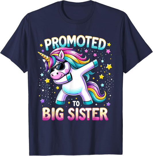 Dabbing Unicorn Older Sister T-Shirt - T-Shirt | Navy