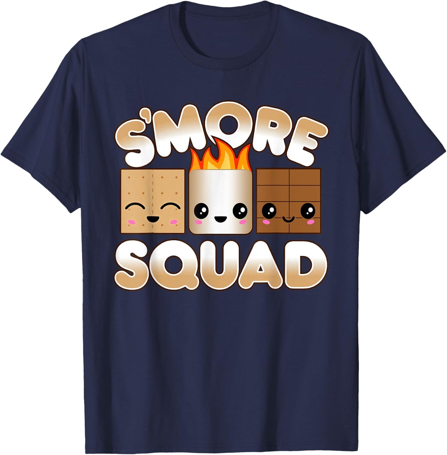 Campfire Camping Outdoor Friends Smores Smore Squad T-Shirt - T-Shirt | Navy
