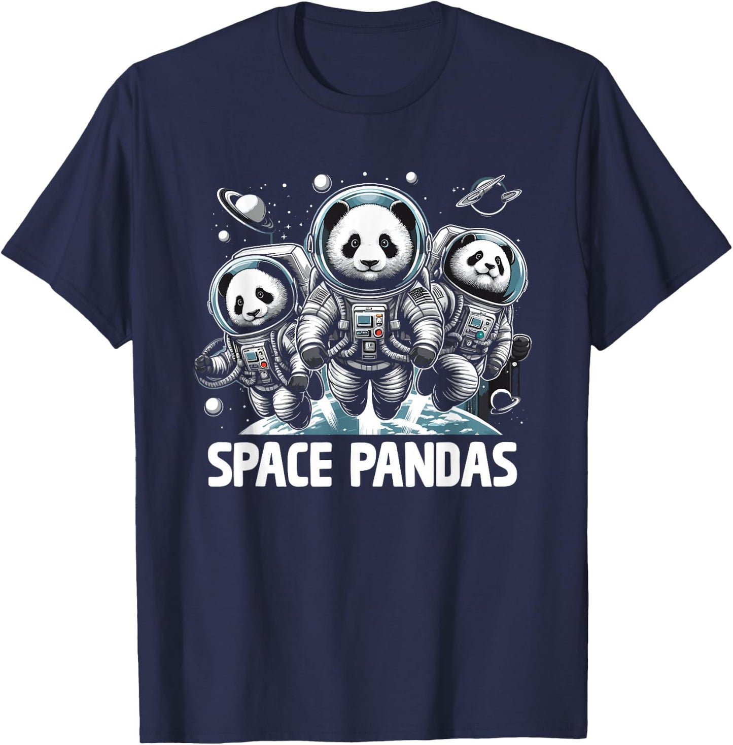 Space Pandas Panda Bear Astronaut Lover T-Shirt - T-Shirt | Navy