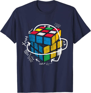 Math Cube Lover Speed Cubing Puzzle T-Shirt - T-Shirt | Navy