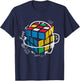 Math Cube Lover Speed Cubing Puzzle T-Shirt - T-Shirt | Navy