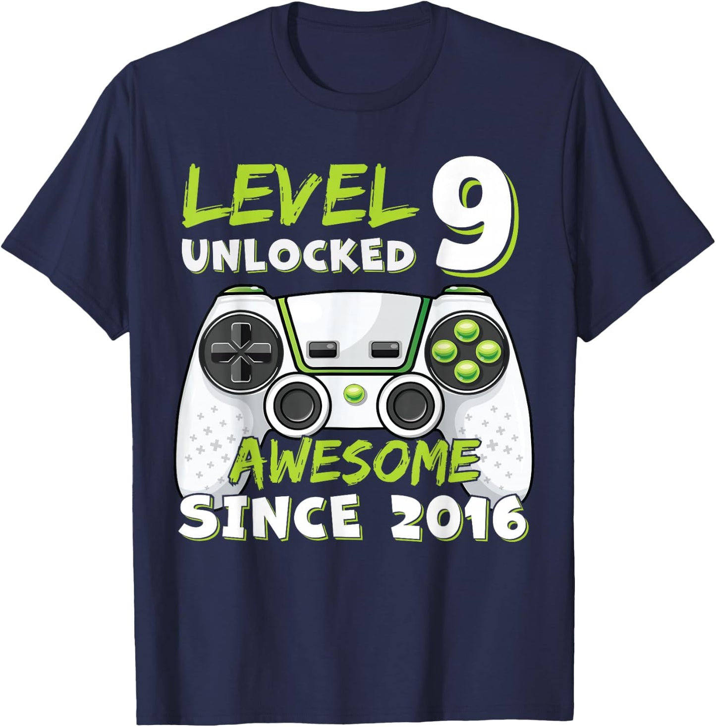 9 Year Old BDay Decorations Son Boy 9yr 2016 9th Birthday T-Shirt - T-Shirt | Navy