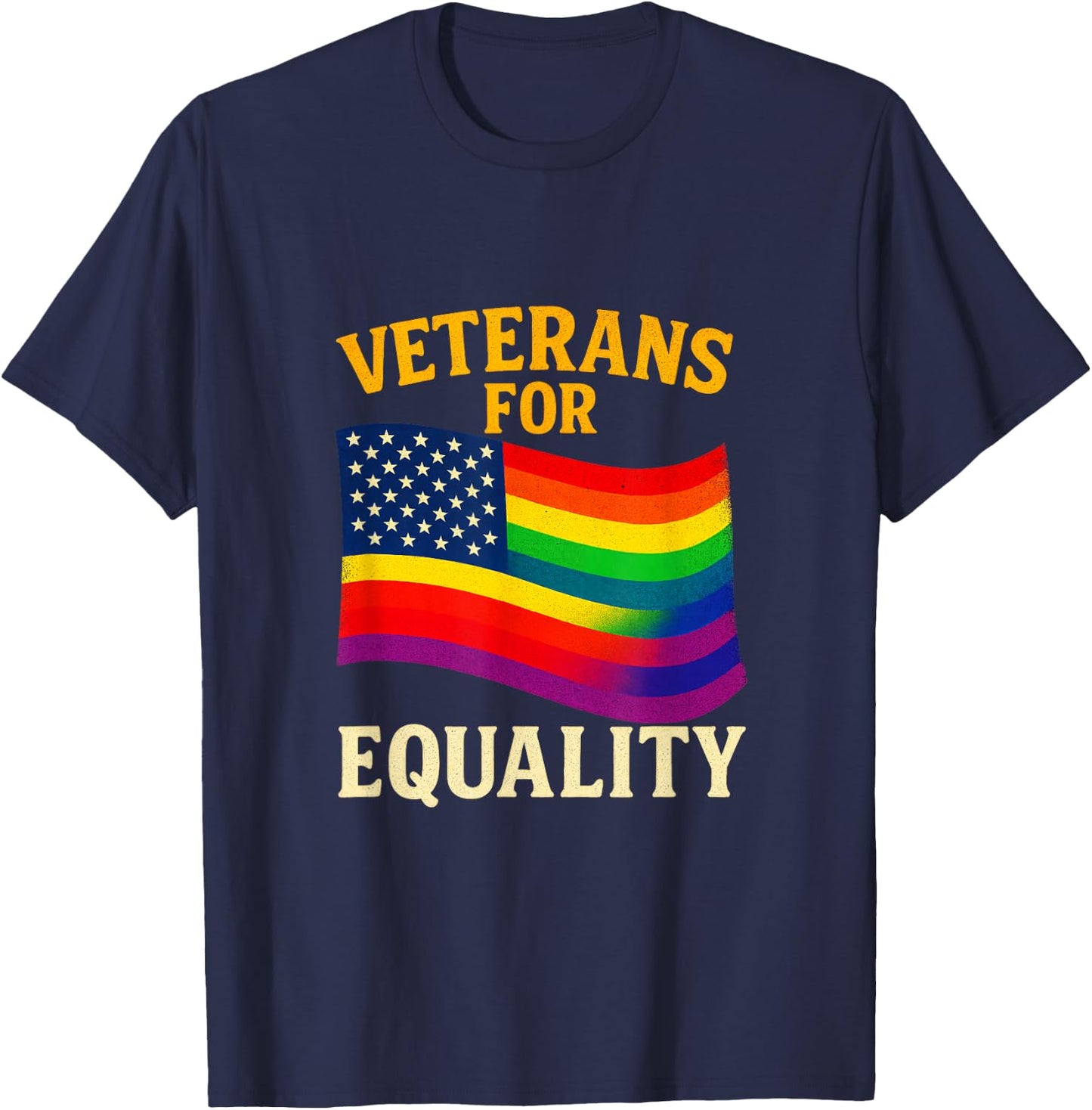 Veterans for Equality - LGBT Pride Military USA T-Shirt - T-Shirt | Navy