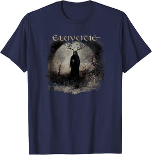 Eluveitie Aidus Cover - Women's Classic Fit Black Small Short Sleeve T-Shirt - T-Shirt | Navy