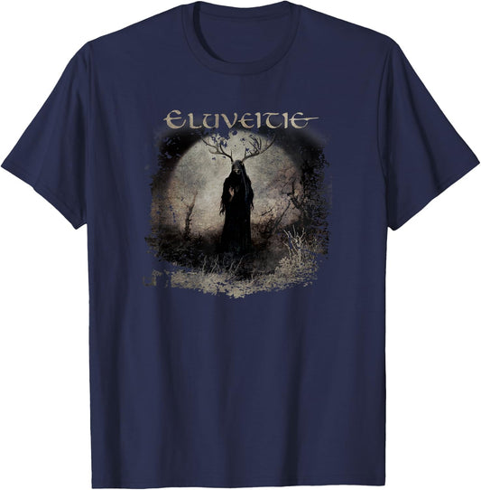 Eluveitie Aidus Cover - Women's Classic Fit Black Small Short Sleeve T-Shirt - T-Shirt | Navy