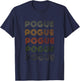 Love Heart Pogue Grunge Vintage Style Black Pogue T-Shirt - T-Shirt | Navy