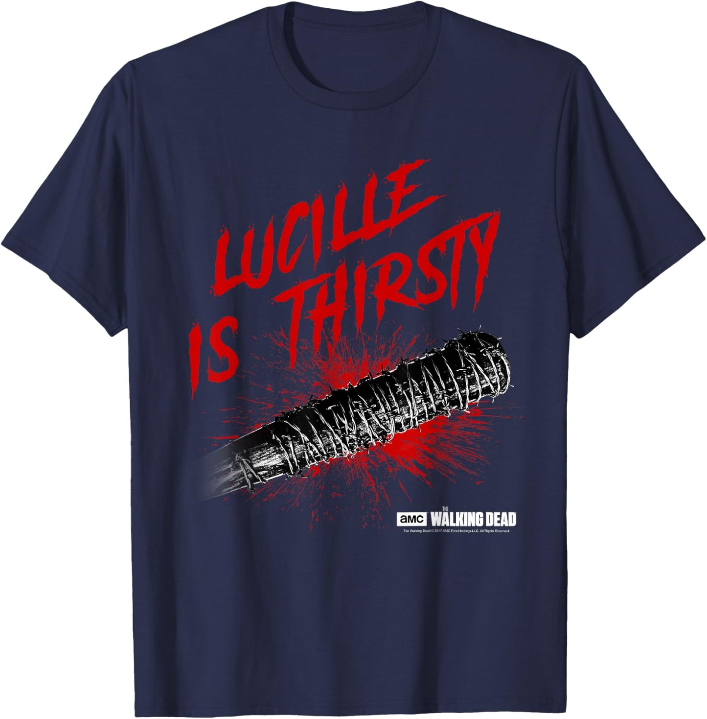 The Walking Dead Lucille is Thirsty T-Shirt - T-Shirt | Navy