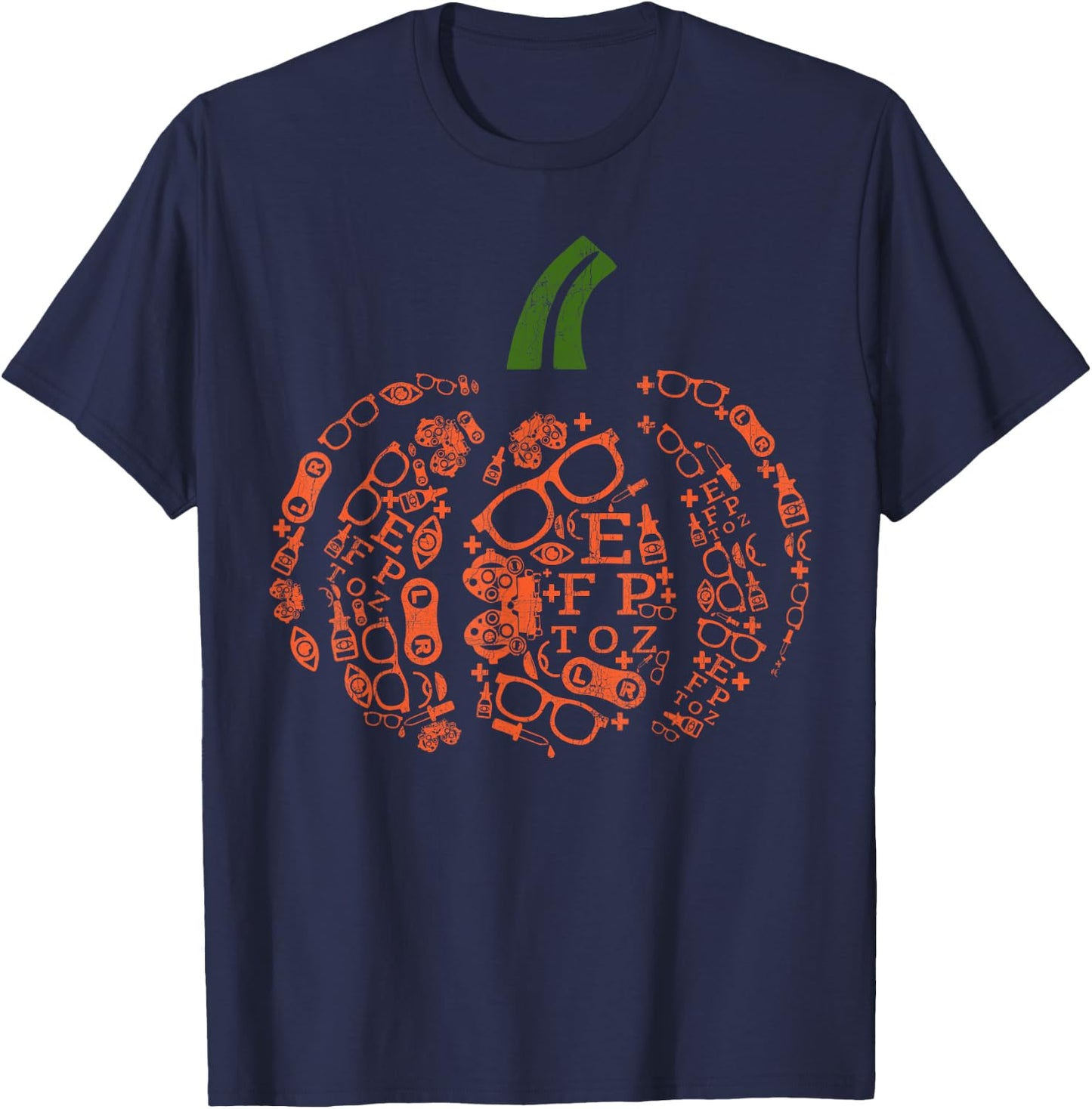 Optometry Pumpkin Halloween Costume, Cute Sight Squad T-Shirt - T-Shirt | Navy