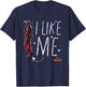 Marvel Deadpool & Wolverine I Like Me Doodle Portrait Logo T-Shirt - T-Shirt | Navy