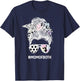 Mom Of Both Messy Bun Cheerleader & Soccer Player Mom T-Shirt - T-Shirt | Navy