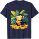 Banana Monkey Cute Monkey Nature Colourful Wildlife T-Shirt - T-Shirt | Navy