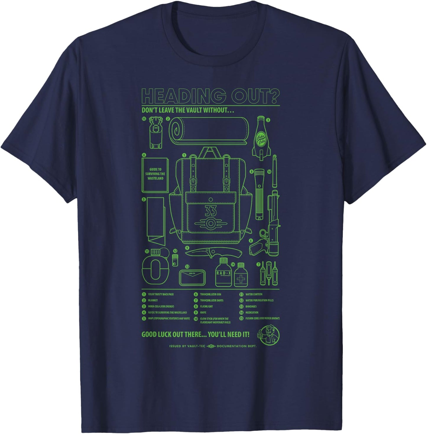 Fallout - Heading Out? T-Shirt - T-Shirt | Navy
