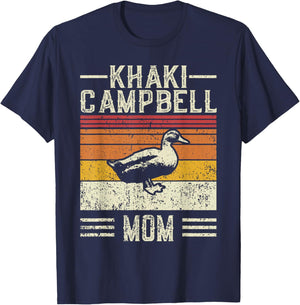 Best Duck Mom Women - Vintage Khaki Campbell T-Shirt - T-Shirt | Navy