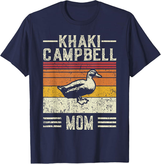 Best Duck Mom Women - Vintage Khaki Campbell T-Shirt - T-Shirt | Navy