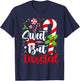 Candy Cane Christmas Short Sleeve T-Shirt - T-Shirt | Navy
