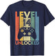 Level 14 Unlocked Shirt Funny Video Gamer 14th Birthday Gift T-Shirt - T-Shirt | Navy