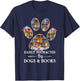 Easily Distracted By Dogs And Books T-Shirt - T-Shirt | Navy